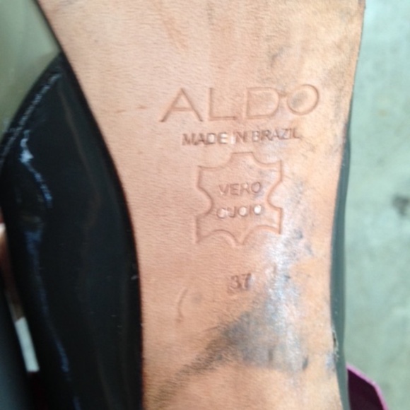 ALDO Gray Pink Patent Heels Platform - Picture 8 of 8